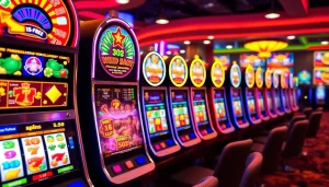 Win free spins on dynamic slot machines filled with colorful graphics and exciting symbols.