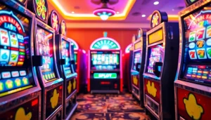 Play exciting casino games with free spins rewards and vibrant slot machines.