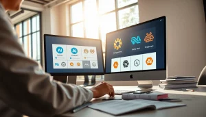 Create a stunning custom AI logo design using advanced tools in a professional workspace.