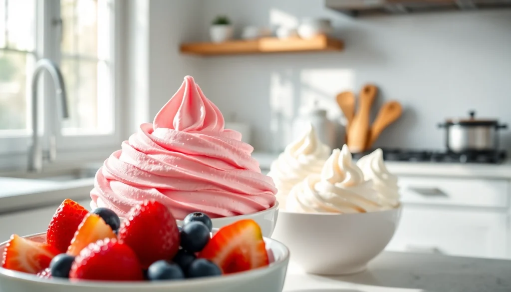 Explore creative uses for cool whip alternative in a bright kitchen scene.