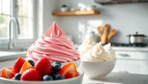 Explore creative uses for cool whip alternative in a bright kitchen scene.