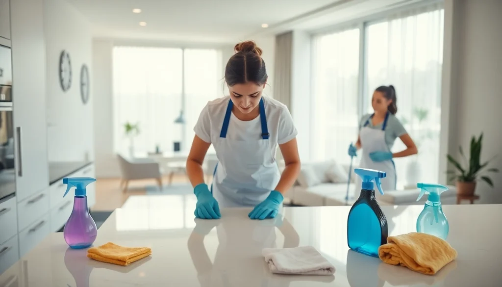 Efficient bond cleaning Logan service team making an apartment shine during end-of-lease clean.