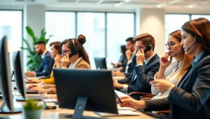 Enhance efficiency with our Legal Intake Services team assisting clients in a professional setting.