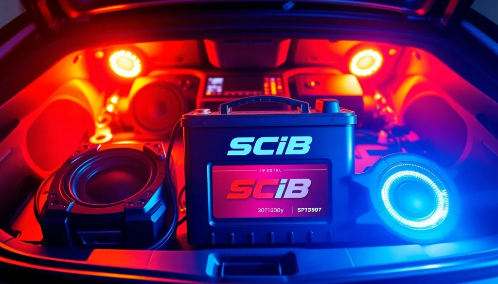 Power your audio system with the high-performance SCiB battery for optimal sound quality.