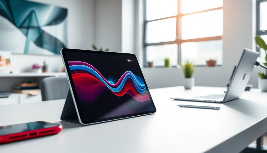 Buy iPad Pro in a modern office setting showcasing creativity and productivity.