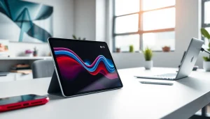 Buy iPad Pro in a modern office setting showcasing creativity and productivity.