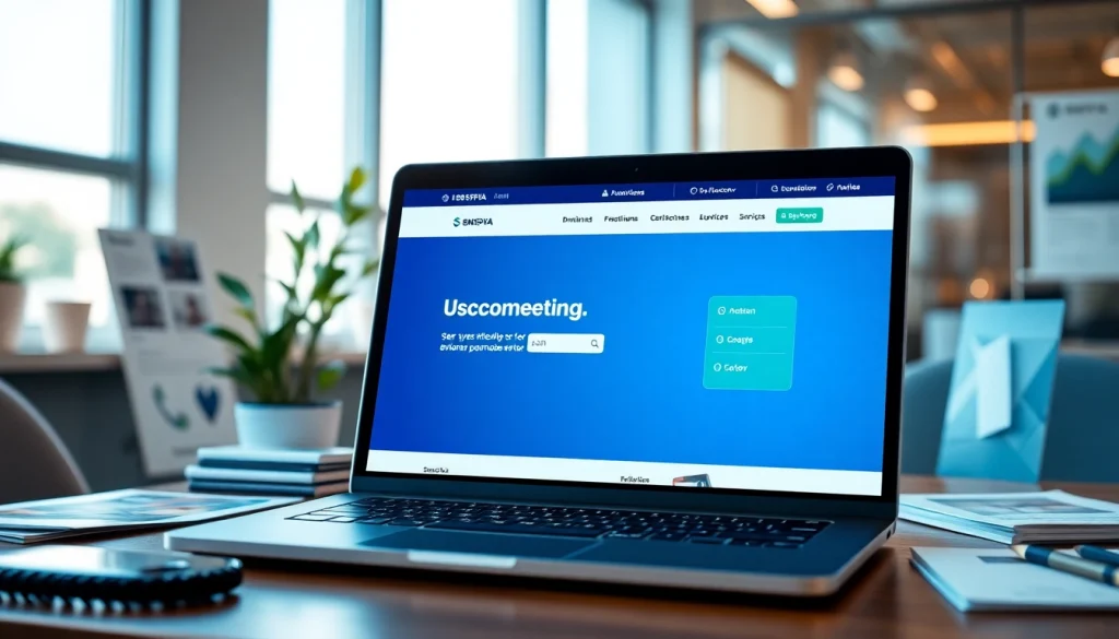 Engaging interface of smspva showcasing virtual phone number services on a laptop screen.