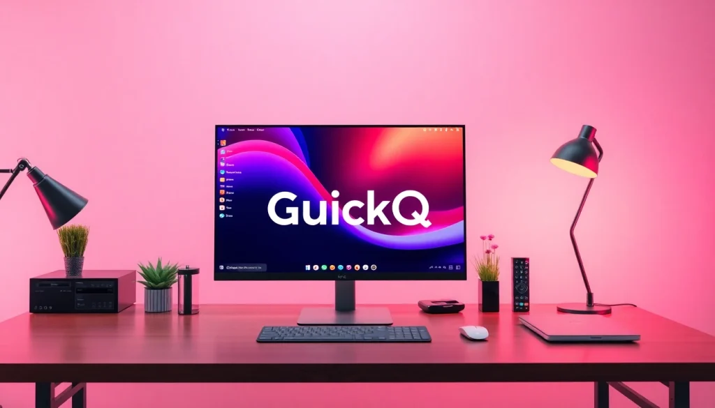 Enhance your productivity with the QuickQ官网 desktop interface showcasing innovative tools.