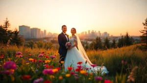 Captivating moment captured by a photography company edmonton showcasing a couple in love against the sunset.