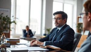 Consultation with an eminent domain lawyer showing expertise and support for clients.