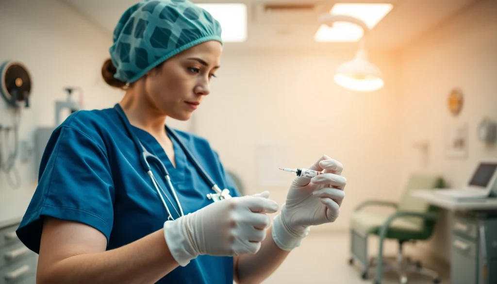 Showcase injectable weight loss treatment being prepared in a professional healthcare environment.