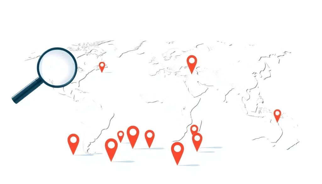 Discover various global Locations illustrated on a professional map with interactive markers.