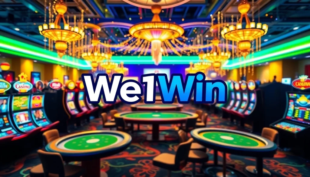 Experience the thrill of We1Win's engaging online casino games with vibrant visuals.
