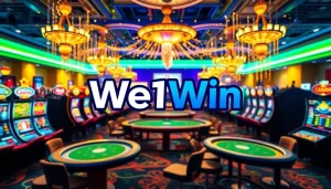 Experience the thrill of We1Win's engaging online casino games with vibrant visuals.