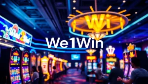 Experience the thrill of We1Win's online casino platform with engaging game displays.