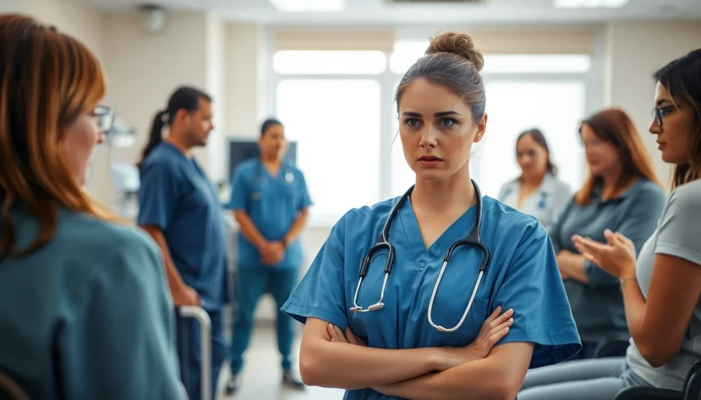 Illustration of nurses attending a supportive therapy session in the VDAP Program.