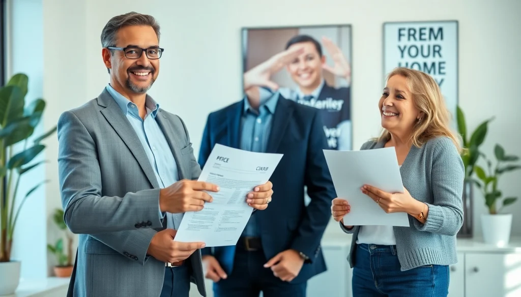 Buy my property fast with a professional real estate agent guiding a homeowner.