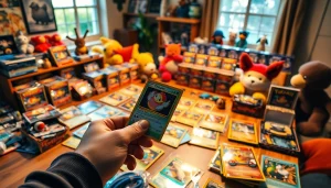 Explore various Pokémon cards india on a collector's table showcasing shiny cards and booster packs.