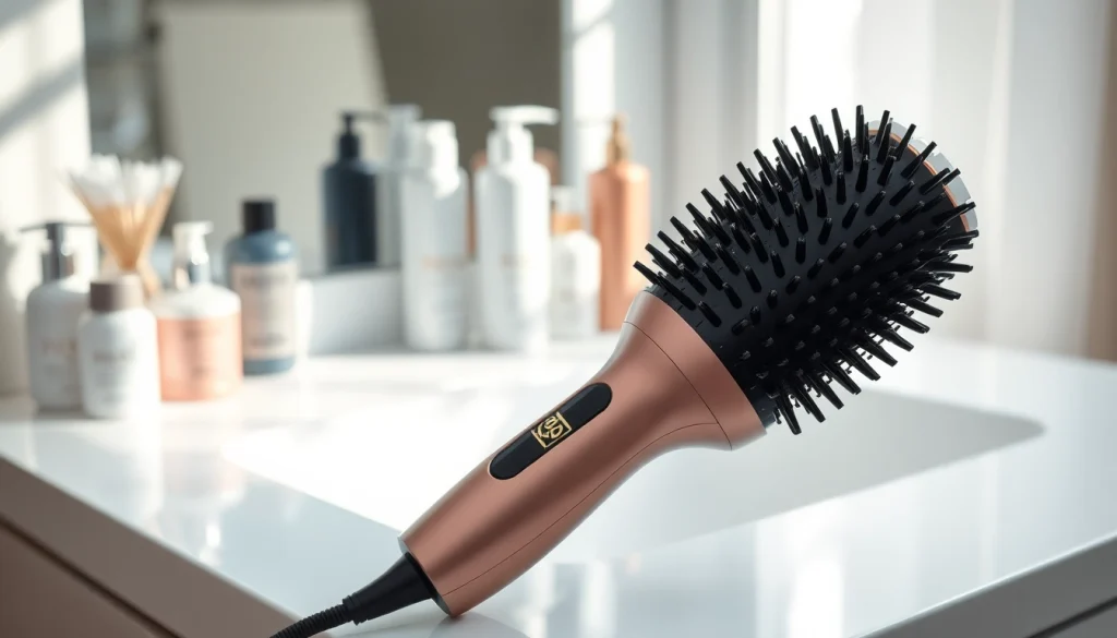 Style hair effortlessly with a premium Blow Dryer Brush designed for smooth, shiny results.
