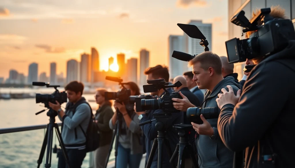 Capture professionals in Miami Corporate Event Videography Photography at a vibrant corporate event.