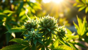 Buy charlotte’s web flower for sale, showcasing lush green CBD buds in a sunlit natural setting.