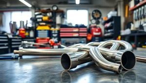 Optimize performance with high-quality charge piping components displayed on an organized workbench.