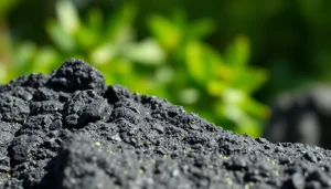 Wyraźny widok na Zeolit lava pure, eksponujący jego naturalne właściwości i strukturę.
