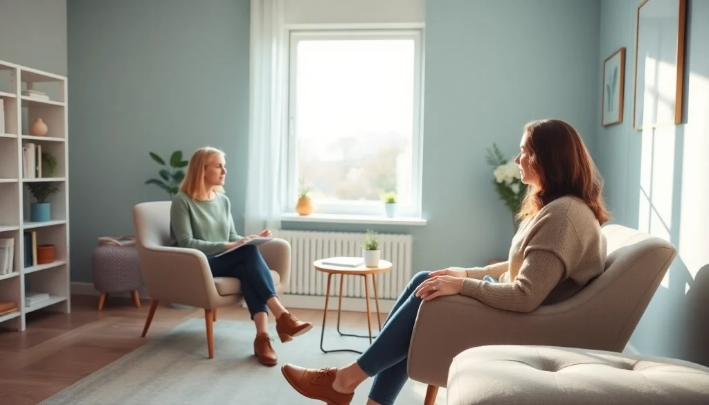 Engage with an attachment theory coach in a tranquil setting for personalized growth.