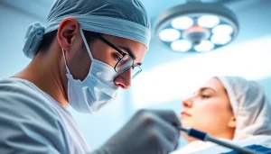Schönheitschirurgie Braunschweig: Chirurg bei ästhetischem Eingriff in modernem OP-Saal.